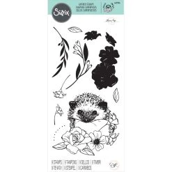 Sizzix Clear Stamps - Floral Hedgehog