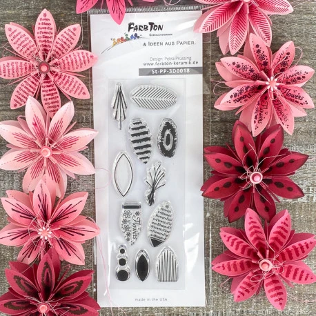 FarbTon - 11 Stempelmotive Für Faltblume.(18 S) 3 FarbTon - 11 Stempelmotive Für Faltblume.(18 S)