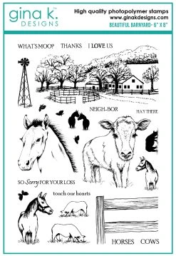 Gina K Designs - STAMPS- Beautiful Barnyard
