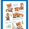 Whimsy Stamps - Fox Family Clear Stamps
