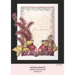 Katkinkrafts Katkin Krafts Woodland Floor 6 In X 8 In Clear Stamp Set -Pink Ink Designs Shop Katkin Krafts KK0003 KKST003