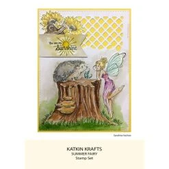Katkinkrafts Katkin Krafts Summer Fairy 6 In X 8 In Clear Stamp Set 5 Katkinkrafts Katkin Krafts Summer Fairy 6 In X 8 In Clear Stamp Set -Pink Ink Designs Shop Katkin Krafts KK0015 5