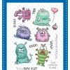 Whimsy Stamps - Monster Daze Clear Stamps -Pink Ink Designs Shop Monster Daze display 600x600