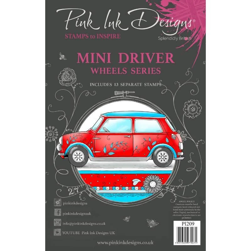 Pink Ink Designs Mini Driver 6 In X 8 In Clear Stamp Set 3 Pink Ink Designs Mini Driver 6 In X 8 In Clear Stamp Set
