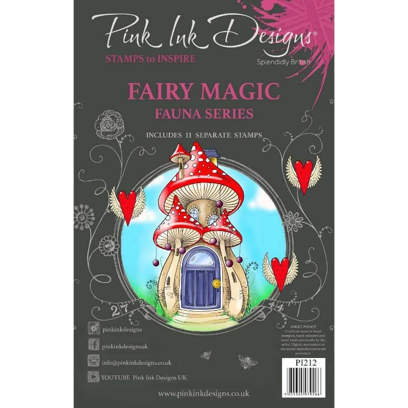 Pink Ink Designs Fairy Magic 6 In X 8 In Clear Stamp Set 3 Pink Ink Designs Fairy Magic 6 In X 8 In Clear Stamp Set