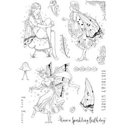 Pink Ink Designs Dance With Fairies 6 In X 8 In Clear Stamp Set -Pink Ink Designs Shop PI223 Dance With Fairies