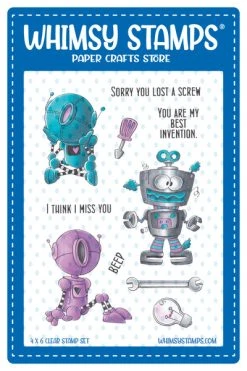 Whimsy Stamps - Robots Clear Stamps