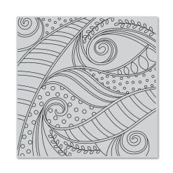 Hero Arts 6"x6" Cling Stamp: Swirls And Dots Bold Prints