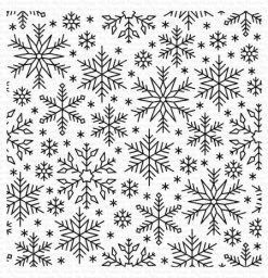 My Favorite Things Snowflake Flurry Background Rubber Stamp