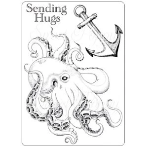 Sweet Poppy Stencil: A5 Stamp Octopus 3 Sweet Poppy Stencil: A5 Stamp Octopus