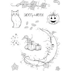 Pink Ink Designs - Pink Ink Designs Harvest Moon 6 In X 8 In Clear Stamp Set -Pink Ink Designs Shop pi189 1