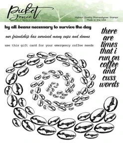 Picket Fence Studios - By All Beans 6x6 Inch Clear Stamps