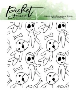 Picket Fence Studios - Raining Zombies 4x4 Inch Clear Stamps
