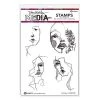 Ranger Dina Wakley MEdia Stamps Half Faces