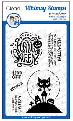 Whimsy Stamps - Hiss Off Clear Stamps