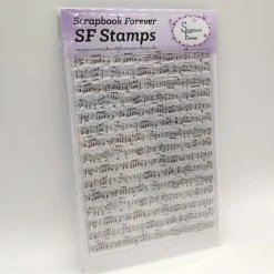 Scrapbook Forever SF Stamps Hintergrundstempel Noten